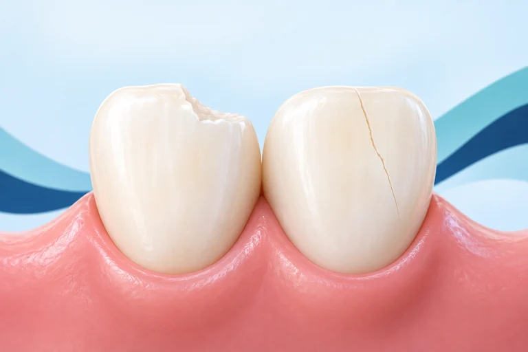 Illustration: Chipped, cracked, worn, or broken teeth